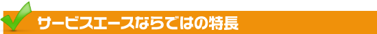 サービスエースならではの特長